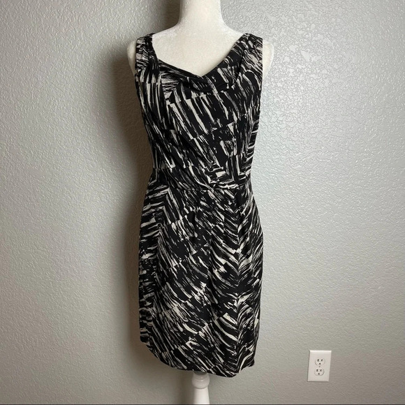 LK Bennett Dresses & Skirts - LK Bennett Silk Drape Neck Faux Wrap Dress Sz 6